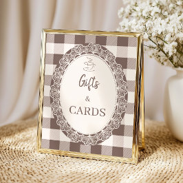 Póster Regalos y Tarjetas de Baby Shower Elegantes en Bei
