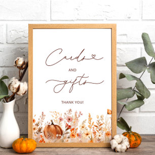 Póster Regalos y tarjetas de caída de calabaza