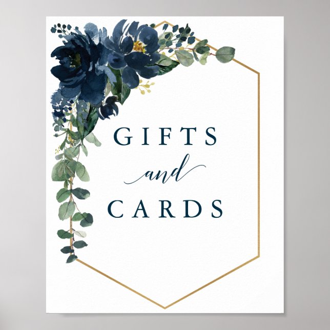 Póster Regalos y tarjetas de Rótulo del Boda de la Marina (Frente)