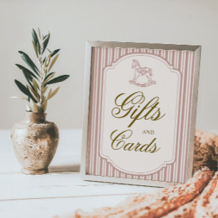 Póster Regalos y Tarjetas Elegantes de Color Rosa Vintage