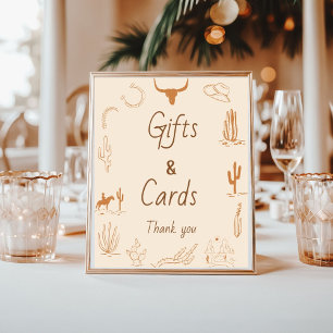 Póster Regalos y tarjetas occidentales Rótulo de ducha de