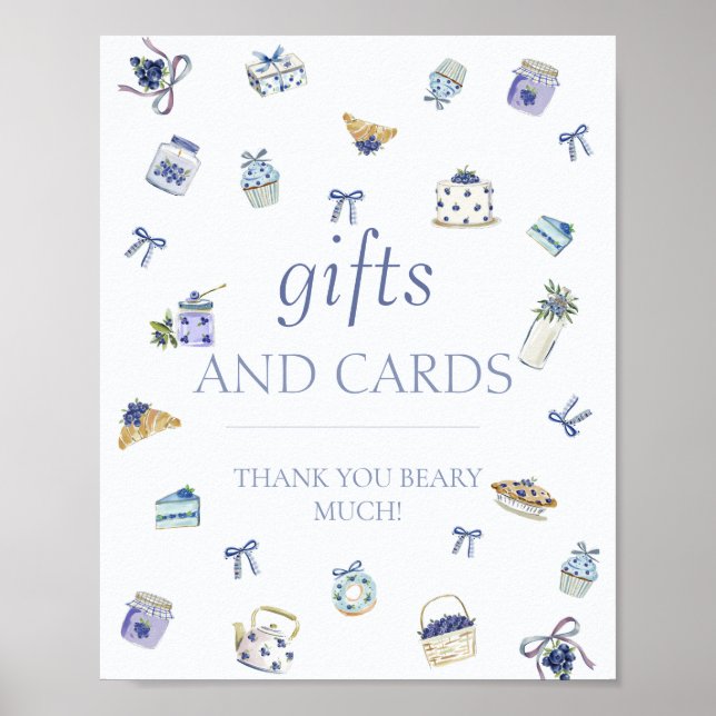 Póster Regalos y Tarjetas para Baby Shower de Postre de A (Frente)