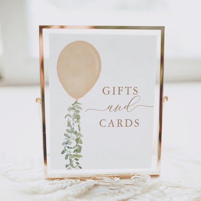 Póster Regalos y tarjetas Rótulo Globo de oro Baby Shower (Subido por el creador)