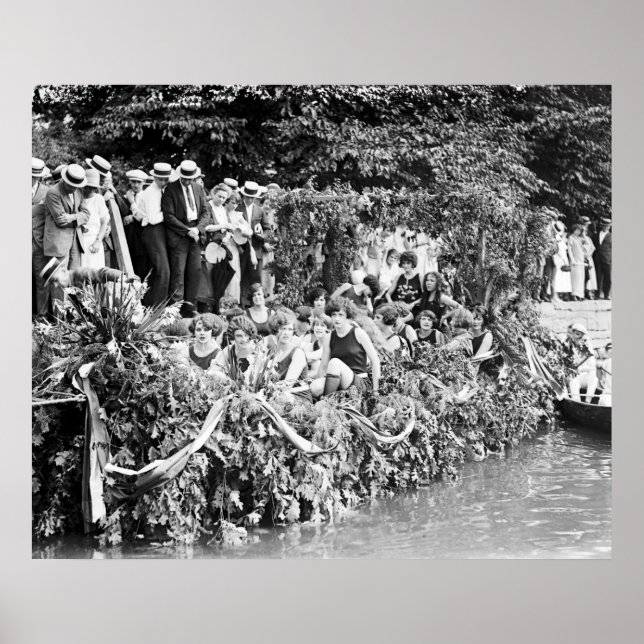 Póster Regata de canoas y Carnaval del Agua: 1924 (Frente)