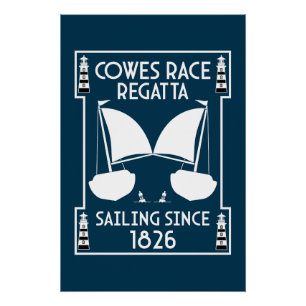 Póster Regata de yates de Cowes Isle of Wight