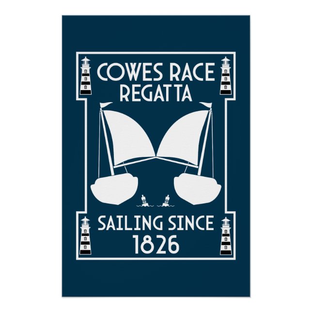 Póster Regata de yates de Cowes Isle of Wight (Anverso)