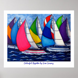 Póster Regatta colorido