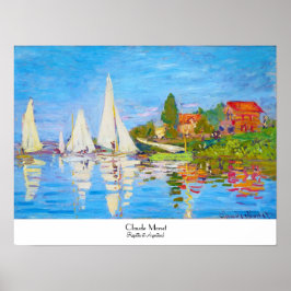 Póster Regatta en Argenteuil Claude Monet