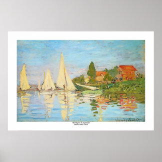 Póster Regatta en Argenteuil por Claude Monet
