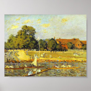 Póster Regatta en Hampton Court Alfred Sisley Poster