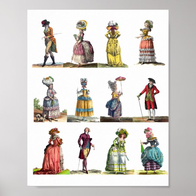 Póster Regency French Fashion Design Marie Antoinette (Frente)