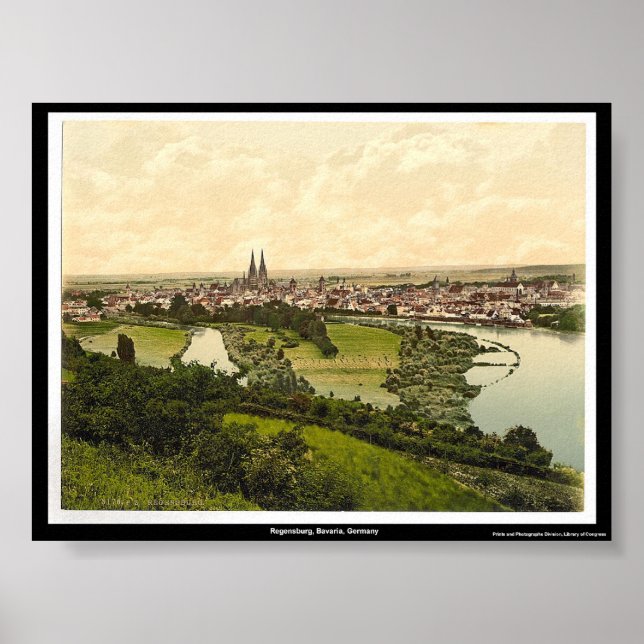 Póster Regensburg, Baviera (Alemania) (Frente)