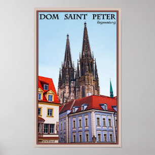 Póster Regensburg - catedral San Pedro