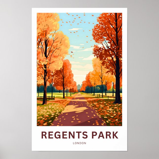 Póster Regents Park London Travel Print (Frente)