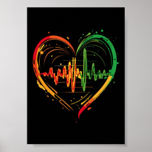 Póster Reggae Heart Beat