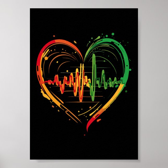 Póster Reggae Heart Beat (Frente)