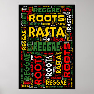 Póster Reggae WordArt
