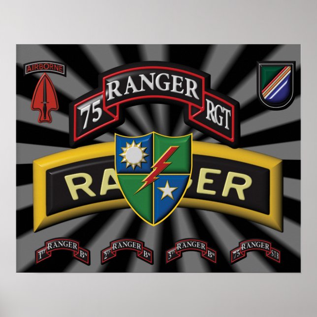 Póster Regimiento Ranger 75  (Frente)