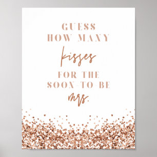 Póster REGINA Rose Gold Cuántos Besos Despedida de Solter