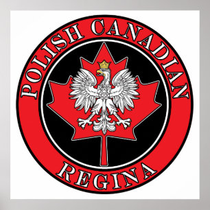 Póster Regina Round Canadian Leaf Polaco