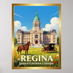 Póster Regina Saskatchewan Capital de las Praderas