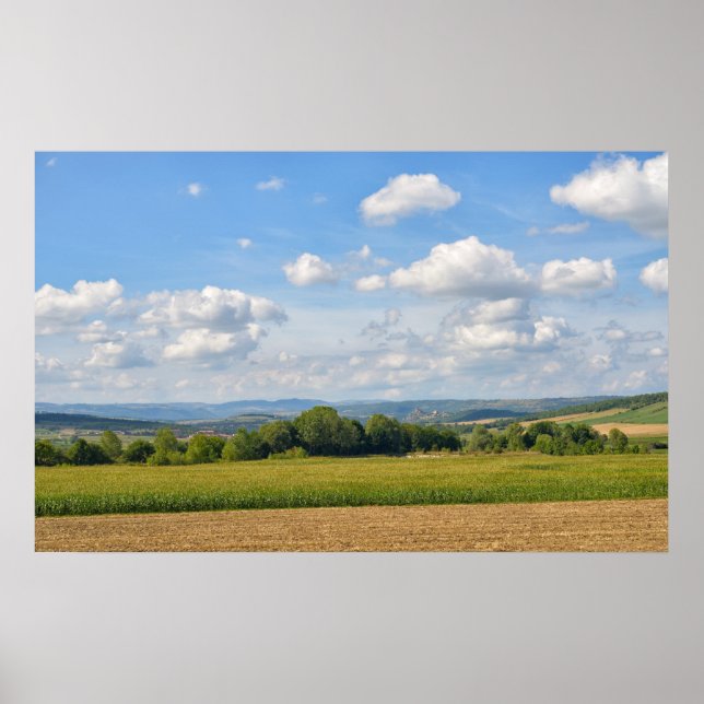 Póster región de Auvernia de Francia (Frente)