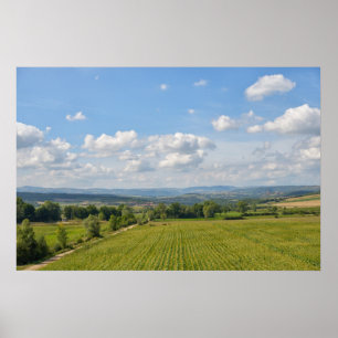 Póster región de Auvernia en Macizo Central de Francia