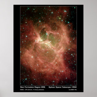 Póster Región de formación de estrellas DRS - Telescopio 