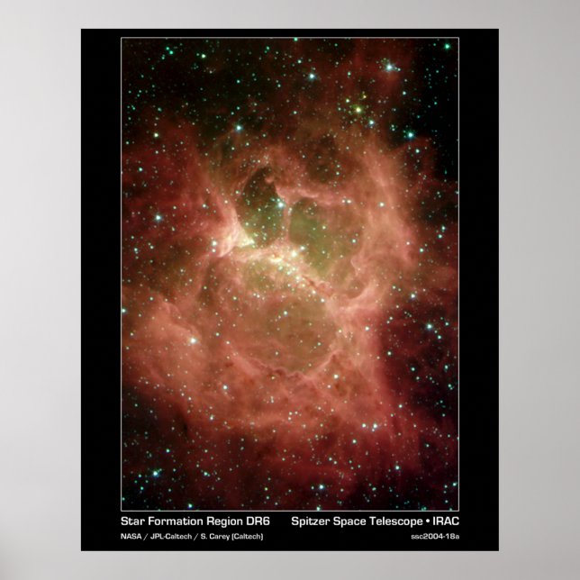 Póster Región de formación de estrellas DRS - Telescopio  (Frente)