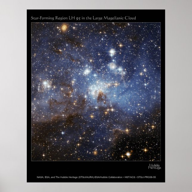 Póster Región de formación de estrellas LMC LH95 (Frente)