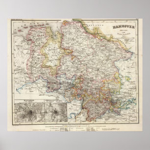 Póster Región de Hanover de Alemania