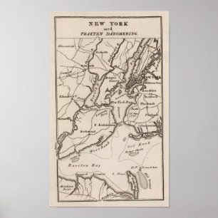 Póster Región de Nueva York y de New Jersey