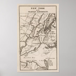 Póster Región de Nueva York y Nueva Jersey