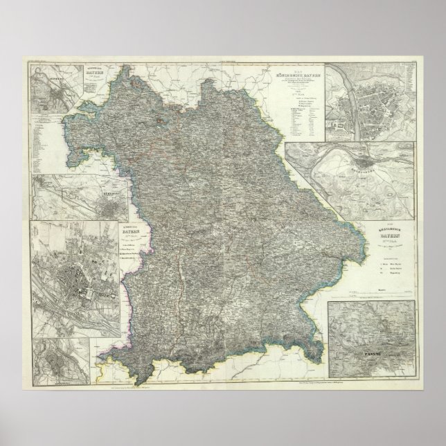 Póster Región de Regensburg de Alemania (Frente)