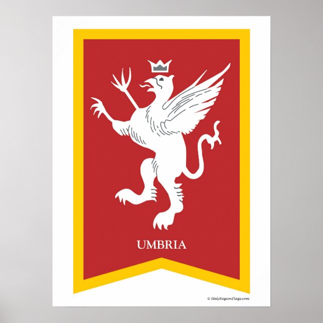 Póster Región de Umbría Italia Poster (Frente)