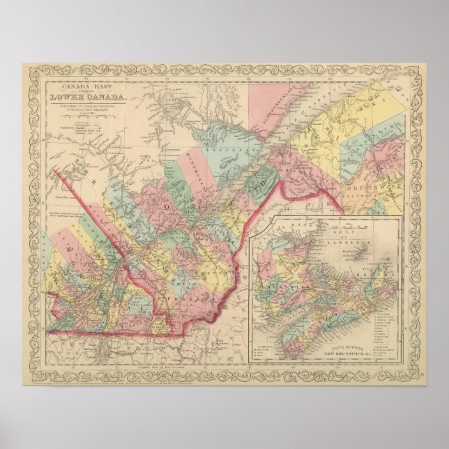 Póster Región del Este del Canadá (Frente)