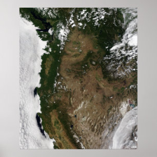 Póster Región del noroeste pacífica de los Estados Unidos