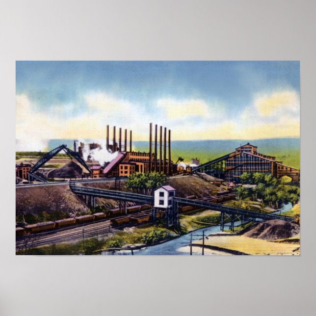 Póster Región Minera de Carbón Wilkes Barre Pennsylvania (Frente)