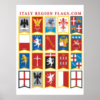 Póster Regiones de Italia poster