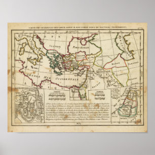 Póster Regiones, lugares en el nuevo testamento