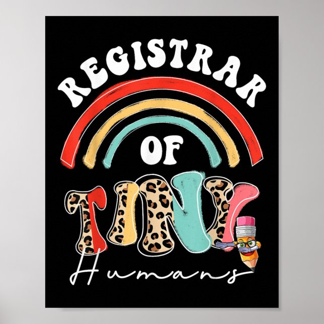 Póster Registrar Of Tiny Humans, Funny School Team Regist (Frente)