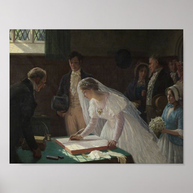 Póster Registro de Bodas por Edmund Leighton - poster (Frente)