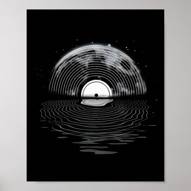 Póster Registro de vinilo con registro de vinilo de lazo  (Frente)