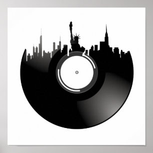 Póster Registro de Vinilo de Nueva York