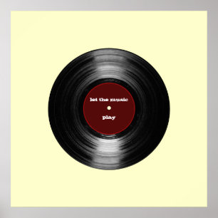 Póster registro de vinilo para paredes