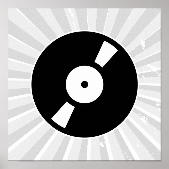 Póster registro de vinilo retro (Frente)