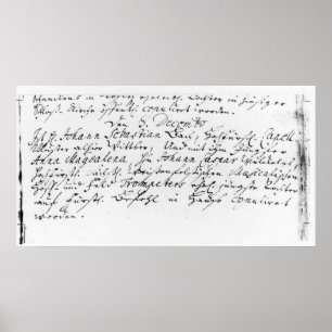 Póster Registro del boda de Bach a Ana