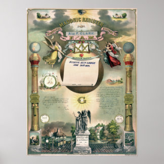 Póster Registro masónico 1876