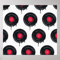 Registros de vinilo fundidos, patrón artístico.