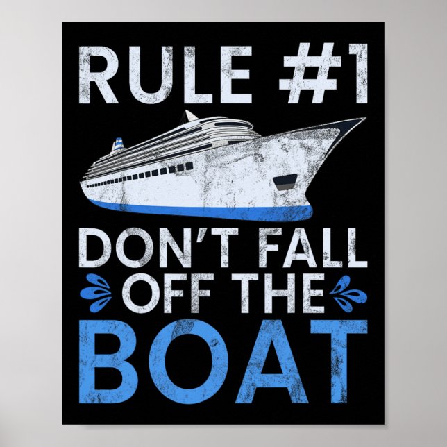 Póster Regla #1: No caigan en el crucero familiar (Frente)